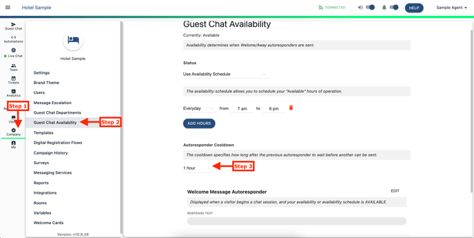 Guest Chat Availability 2.5 Steps
